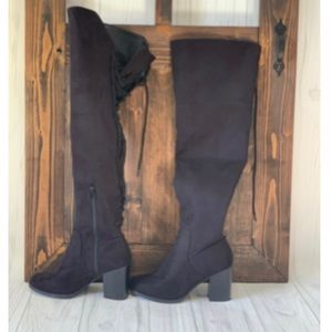 Charlotte Russe Lace Up Thigh High Boots